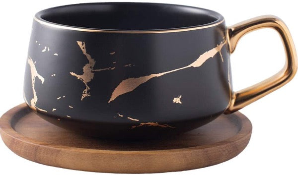 Luxe Marble Tea Cup & Saucer