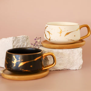 Luxe Marble Tea Cup & Saucer