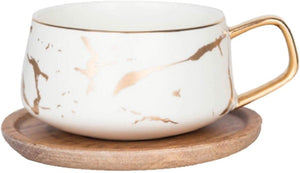 Luxe Marble Tea Cup & Saucer